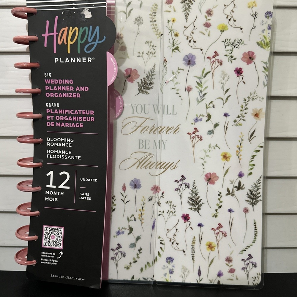 The Happy Planner Big Wedding Planner Blooming Romance 12 Month undated